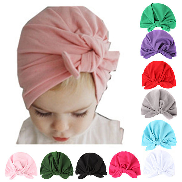 

Cute Soft Cotton Beanie Hat For 1Y-6Y, Black white pink grey dark green