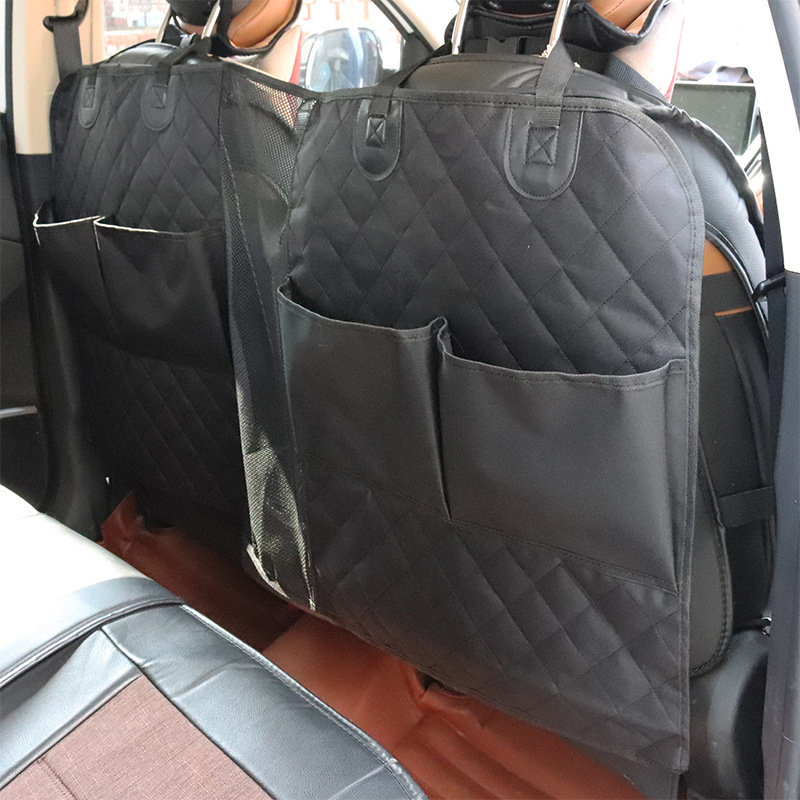 

Pet Car Mesh Travel Safety Barrier with Storage Bag, Black
