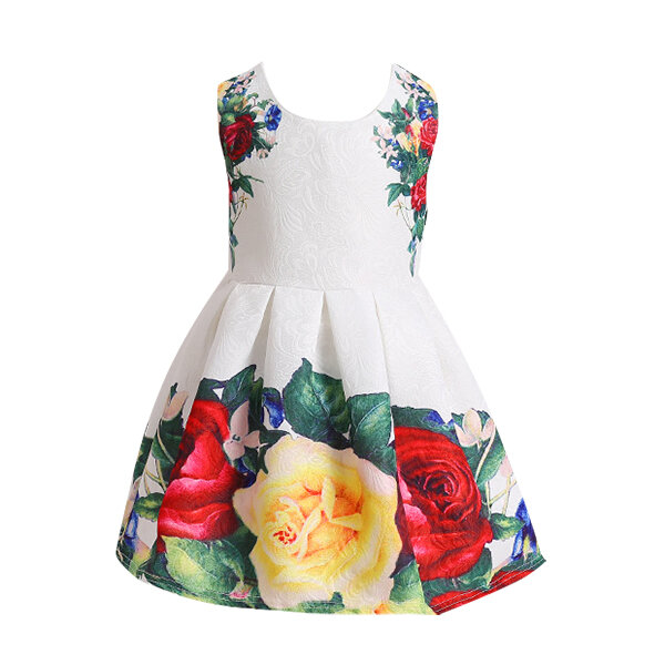 

Flower Party Dress For Kids Girl 3Y-13Y, White