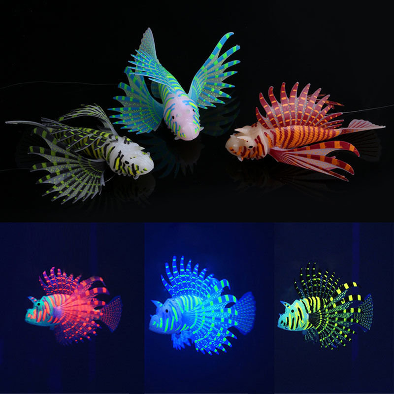 

Aquarium Ornament Glowing Effect Silicone Artificial Decor