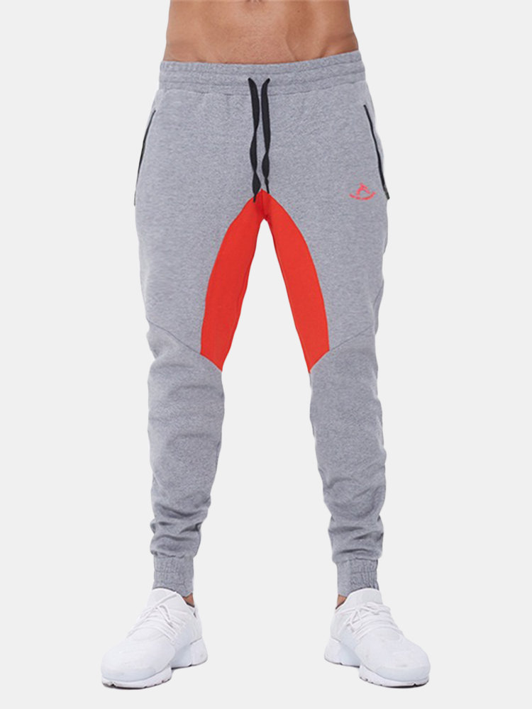 

Patchwork Sport Running Training Casual Skinny Pants