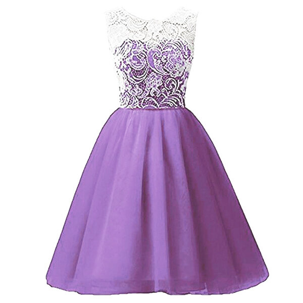 

Girls Lace Princess Dress 4Y-13Y, Pink purple grey light blue black dark green light green orange