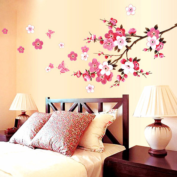 

Beautifu Wall Stickers Living Bedroom Diy Flowers