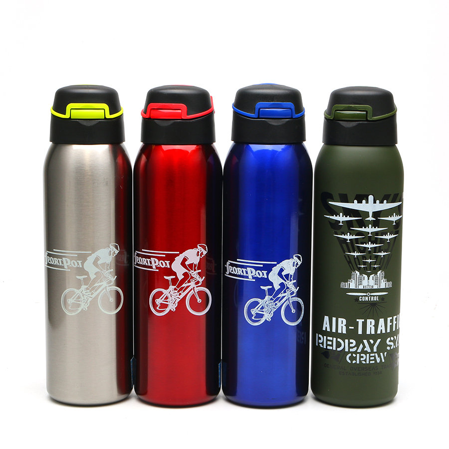 

Vacuum Stainless Steel Bottle, Red blue silver green