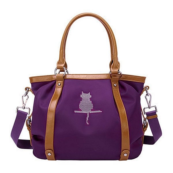 

Women Nylon Handbag Leisure Travel Crossbody Bag, Dark blue black purple white blue orange