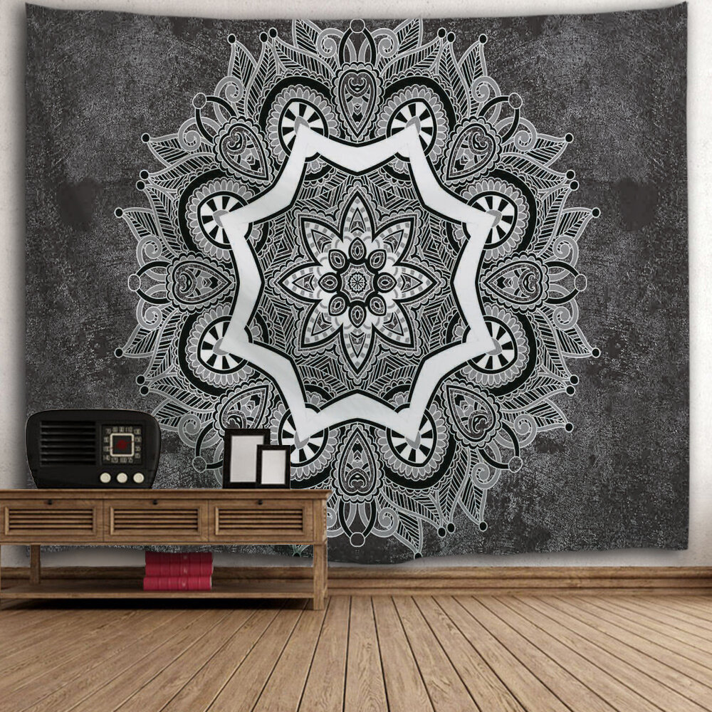 

Bohemia Boho Mandala Tapestry Wall Hanging Mat, White