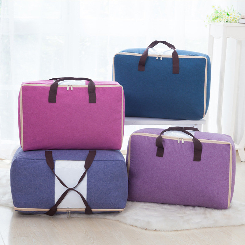 

Oxford Clothes Quilts Storage Bags Folding Organizer, Orange purple darkgray rose darkblue