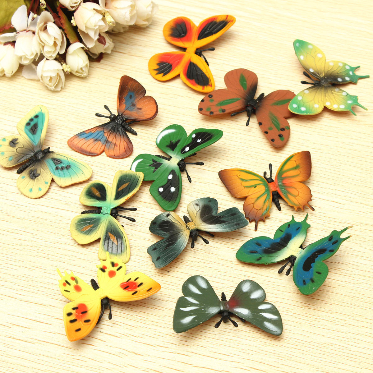 

12pcs Plastic Butterfly Colorful Art Mural Wall Stickers Decals Home Wedding Party Decor
