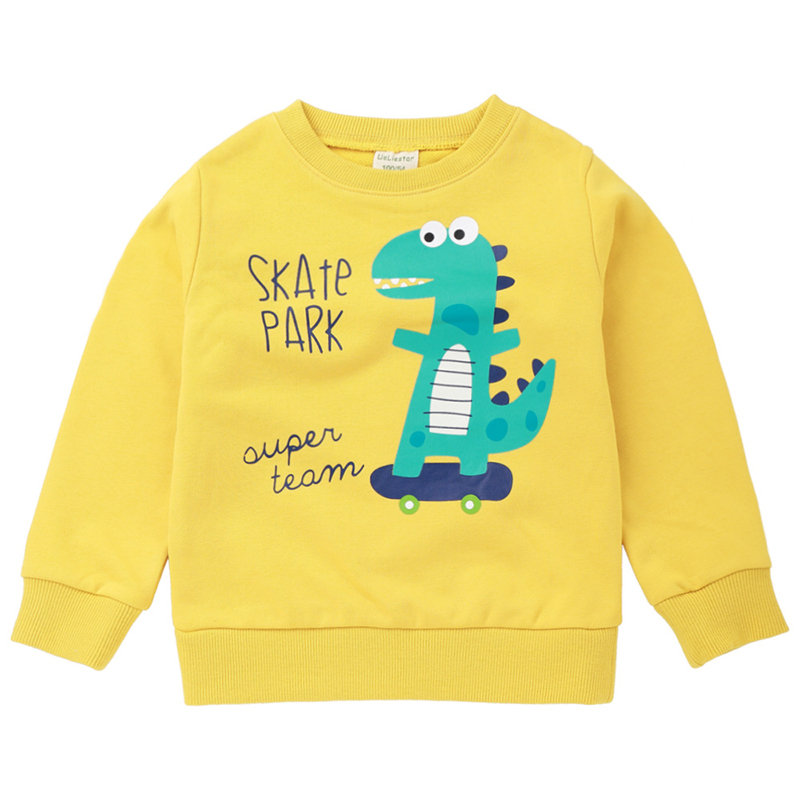 

Dinosaur Boys Girls Sweatshirt For 2Y-11Y, Yellow watermelon red gray navy blue