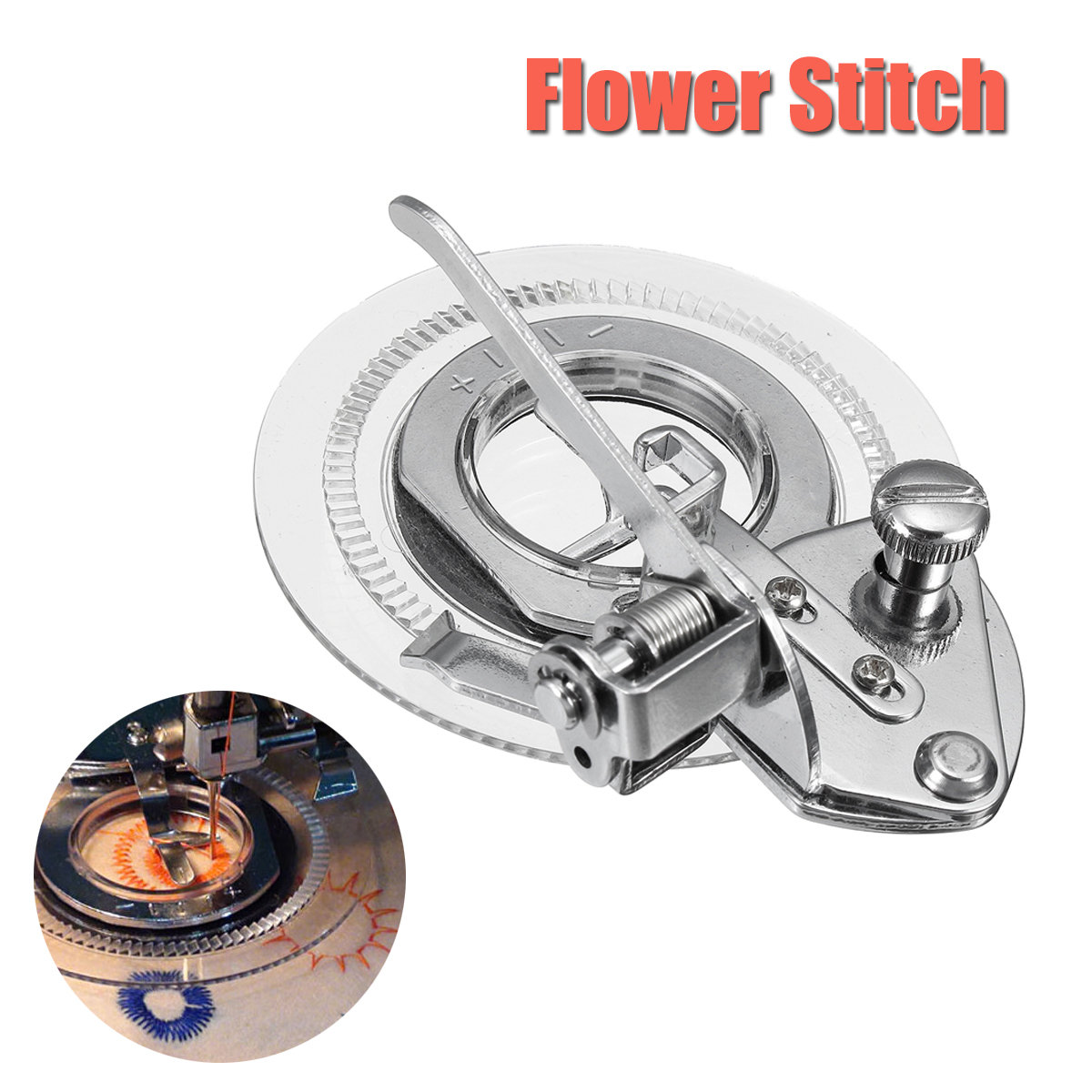 

Flower Embroidery Durable Metal Multifunction Round Stitch Sewing Machine Presser Foot