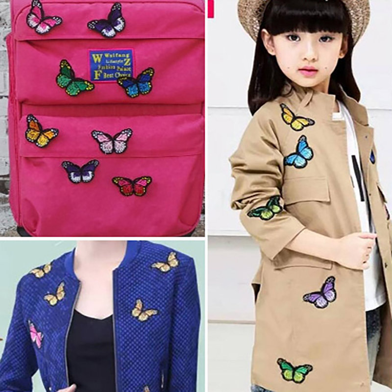 

1Pc Colorful Butterfly Sewing Patch Embroidery, White
