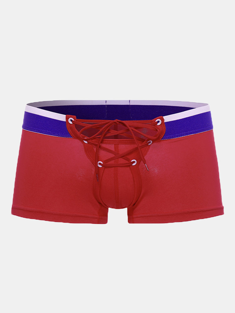 

Laced Up U Convex Boxers, White red gray