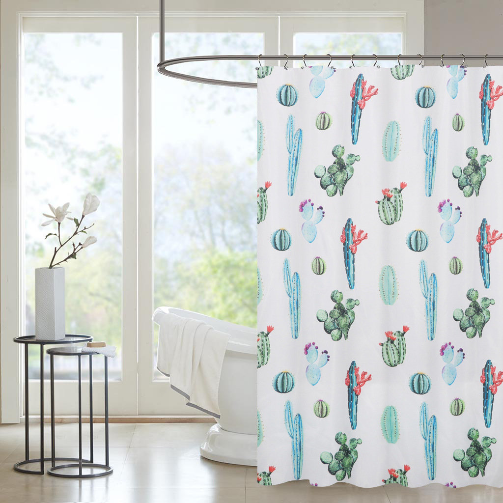 

Cartoon Cactus Bathroom Shower Curtain