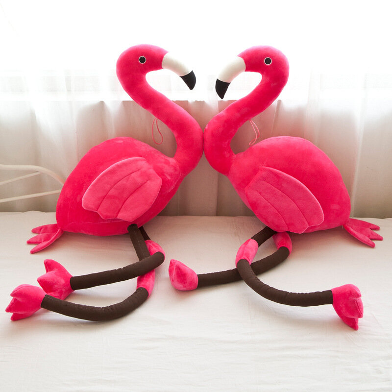 

24" Flamingo Cushion Plush Toys, Pink rose red