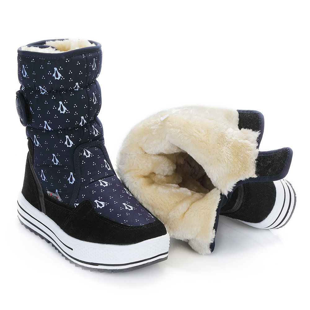 

Plush Warm Lined Flat Snow Boots