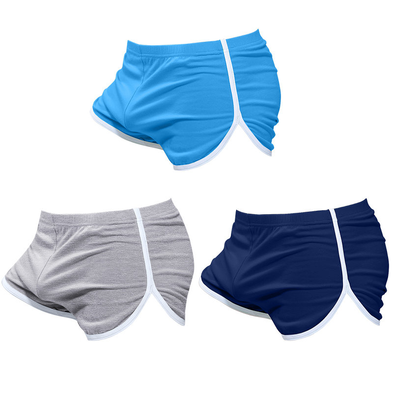 

Loose Cotton Boxer Shorts, Royal blue light gray blue white black
