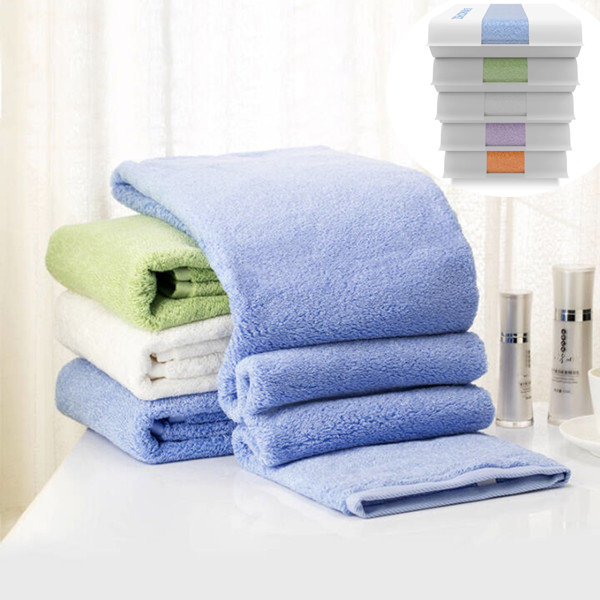 

70*140cm Cotton Water Absorbent Towel, Orange white purple green blue