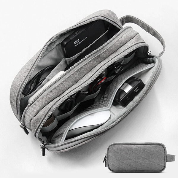 

Multifunction Digital Storage Bag For Women Men, Black dark gray