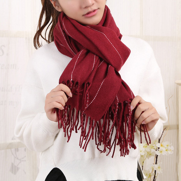 

Artifical Cashmere Scarves With Tassel Shawl, Red yellow white