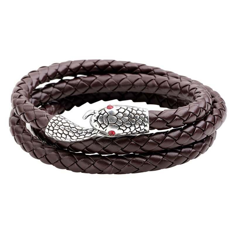 

Punk Snake Multilayer Bracelet, Brown