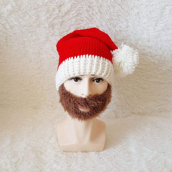 

Winter knitted Santa Claus Beanie Hats, Black/red/green black/red/blue