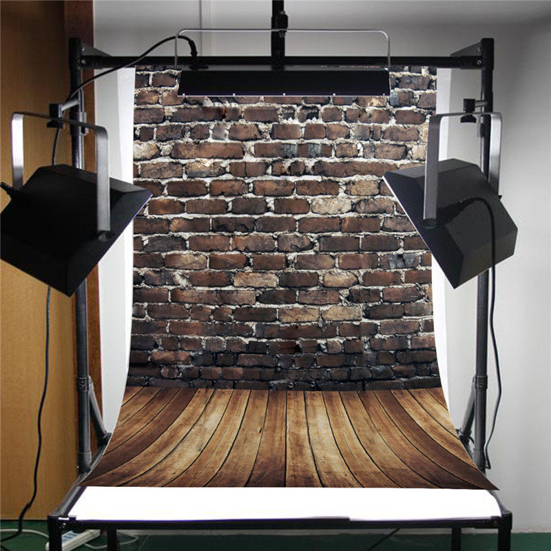 

3x5ft Backdrop Vinyl Photography Photo Background Brick Wooden Wall Studio Props