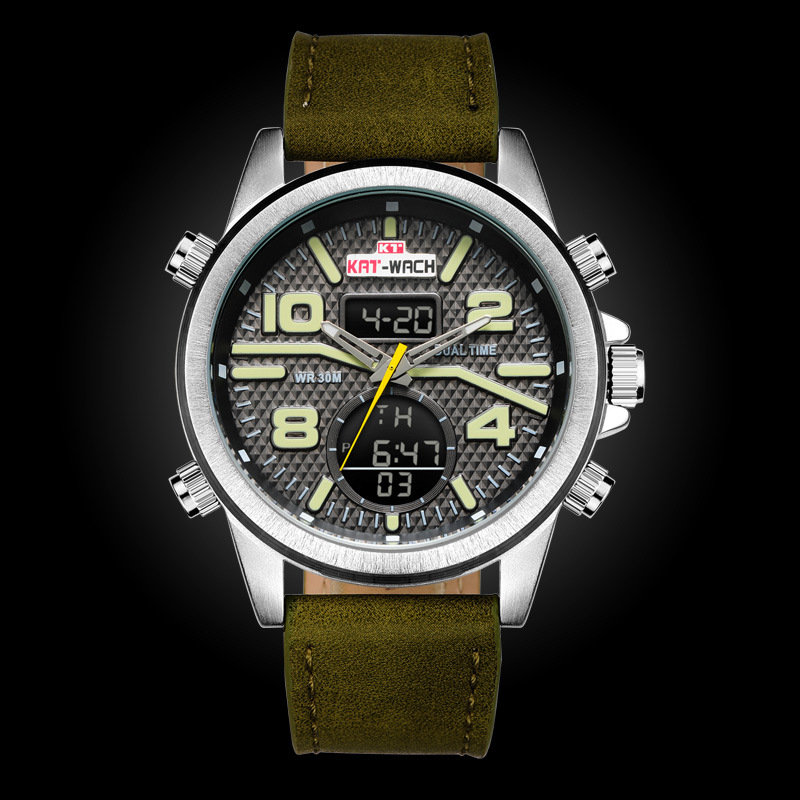 

KAT-WACH Calendar Waterproof Digital Watches, Army green