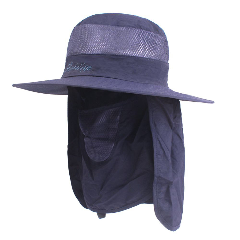 

Wide Brim Detachable Bucket Hat, Grey