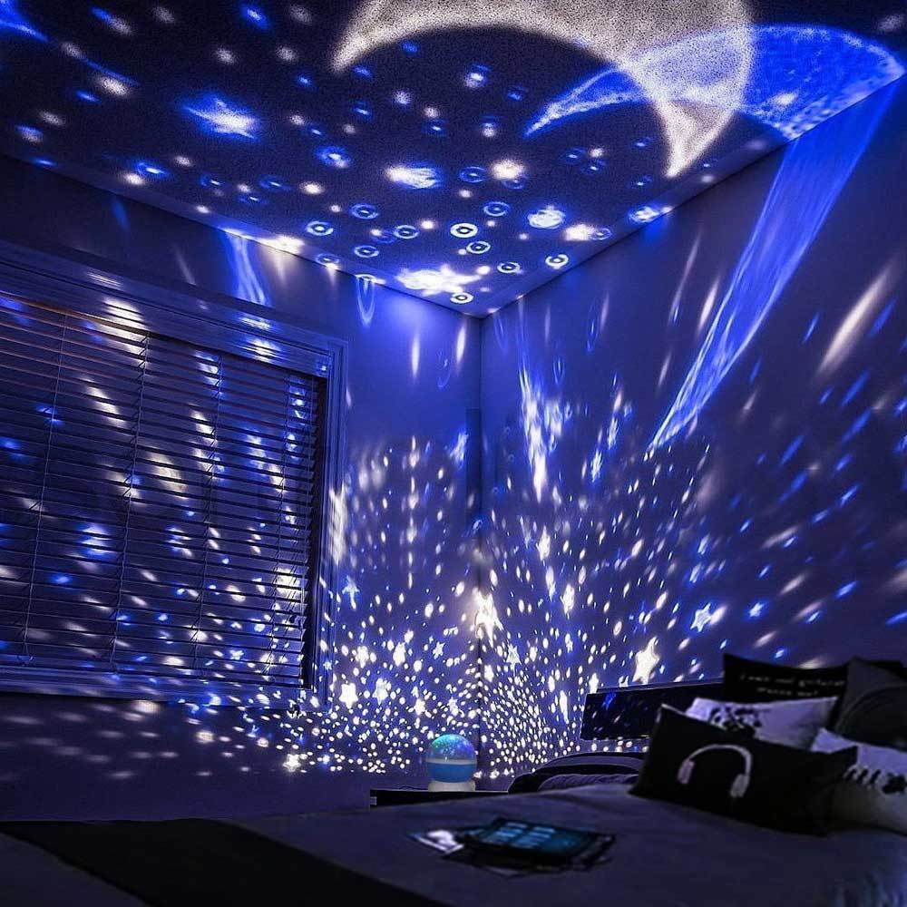 

DecBest Night Light Projector Cosmos Sky Star, Pink blue purple