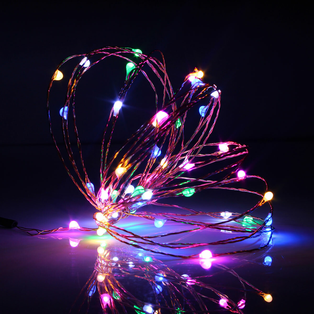 

5M 50 LED Copper Wire Fairy String Light USB Powered Xmas Party Home Decor, Rgb pink purple warm white white green blue yellow red