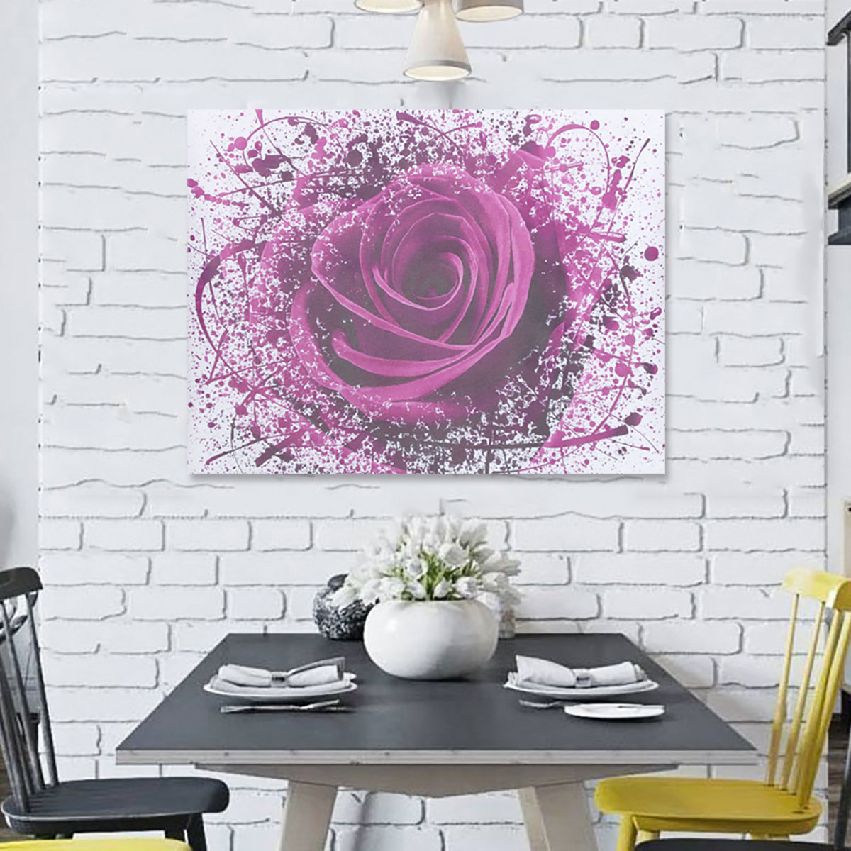 

Rose Flower Abstract Modern Pictures, Purple