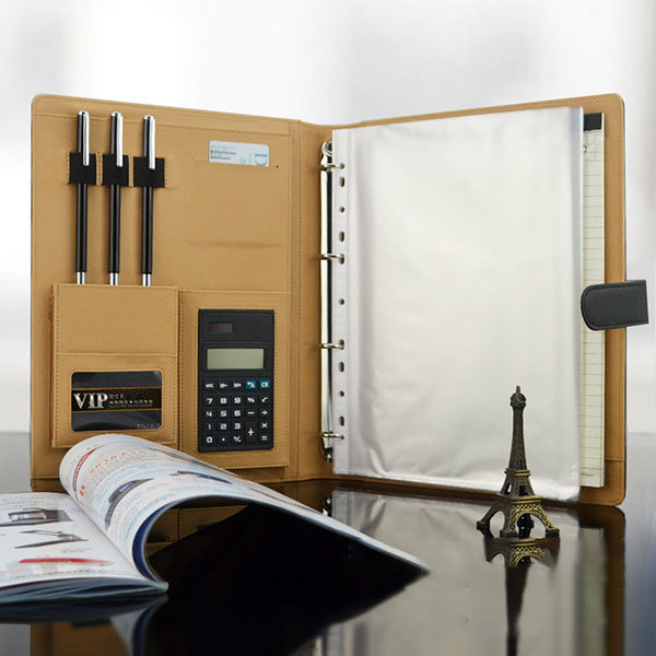 

A4 Imitation Leather Folder With A Calculator, Coffee