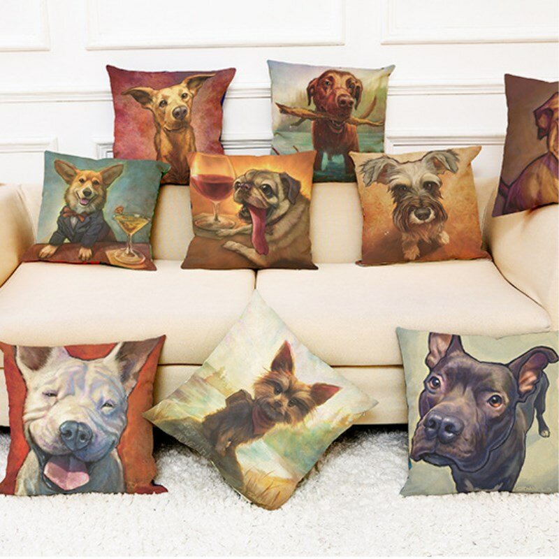 

French Bulldog Decoration Throw Cushion Cover