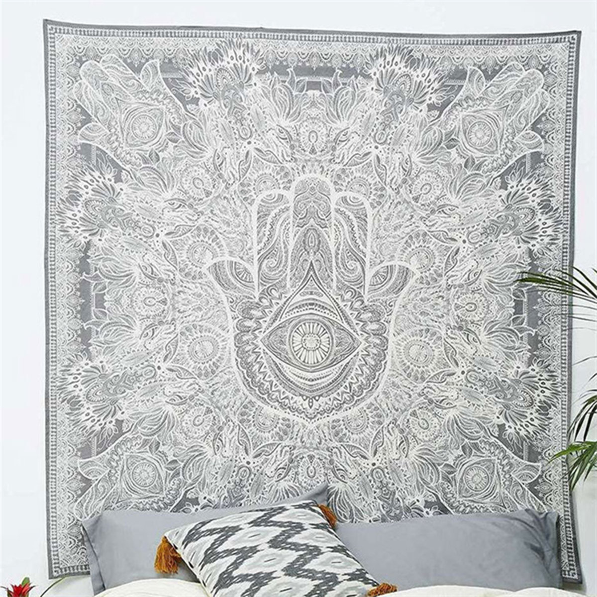 

210*145cm Hand Indian Ethnic Mandala Bedspread Throw Mat Wall Hanging Tapestry Rug Decor