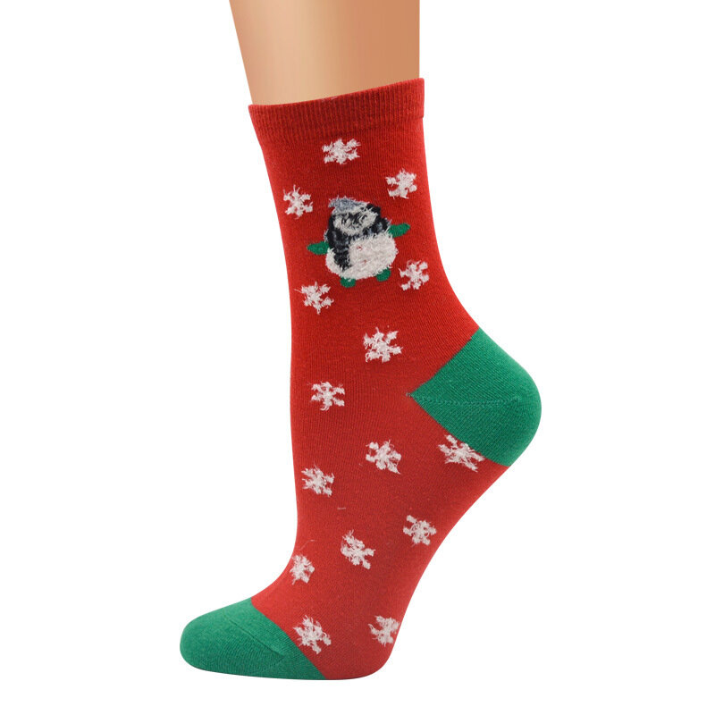 

Christmas Party Santa Claus Cotton Socks, Grey nude dark grey green black/red/green