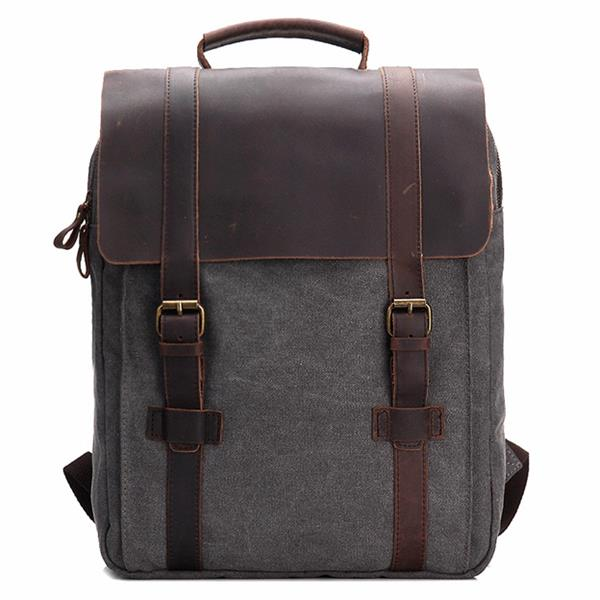 

Vintage Canvas 15 inch Laptop Bag Commuter Bag Backpack, Grey sapphire blue red army green