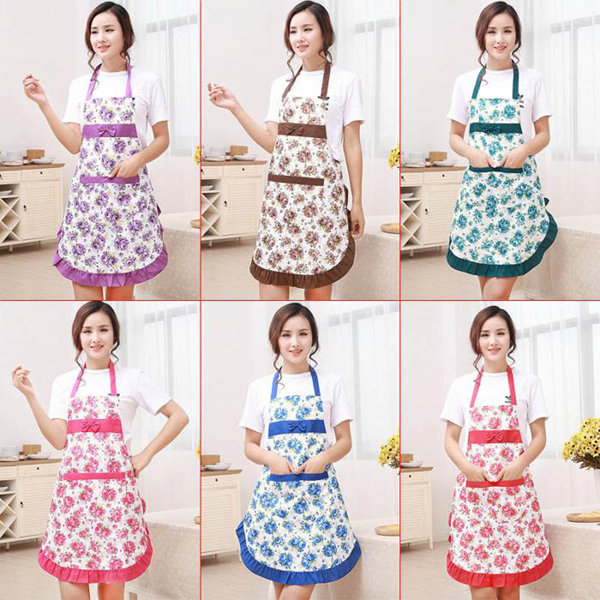 

Sleeveless Apron Kitchen Restaurant Waiter Fashion Apron Women Cooking Clothes, Red purple pink blue green coffee