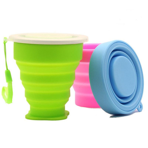 

Portable Foldable Silicone Cups Creative Water Bottle Outdoor Sports Cups, Purple green