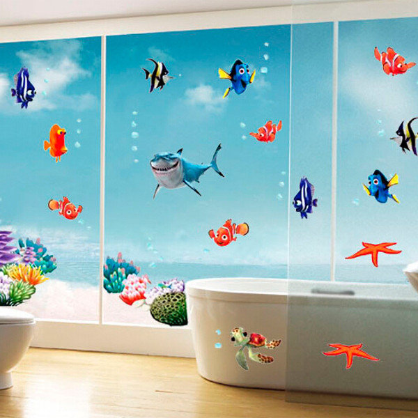 

Ocean Sea Fish Vinyl Removable Mural Wall Sticker Kids Room Bath Art Home Decor