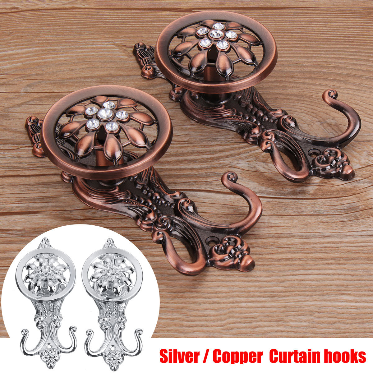 

Curtain Buckles, Copper silver