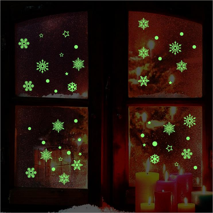 

Christmas Snowflake Fluorescent Wall Window Stickers
