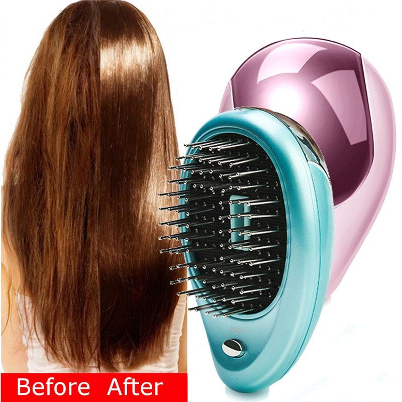 

Electric Hair Ionic Comb, Green pink