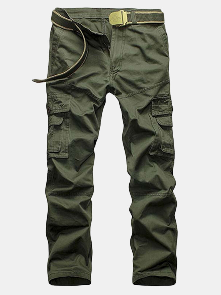 

Mens Muti-Pockets Cargo Pants, Khaki gray green black