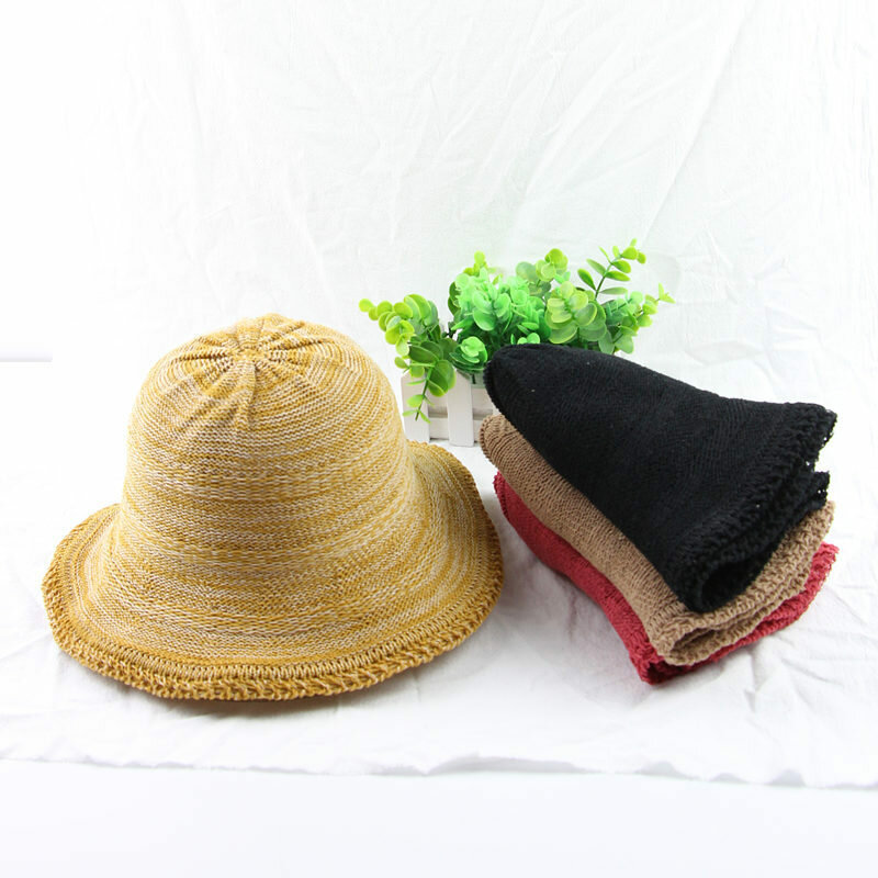 

Womens Cotton Fisherman's Hat, Khaki red black white white yellow