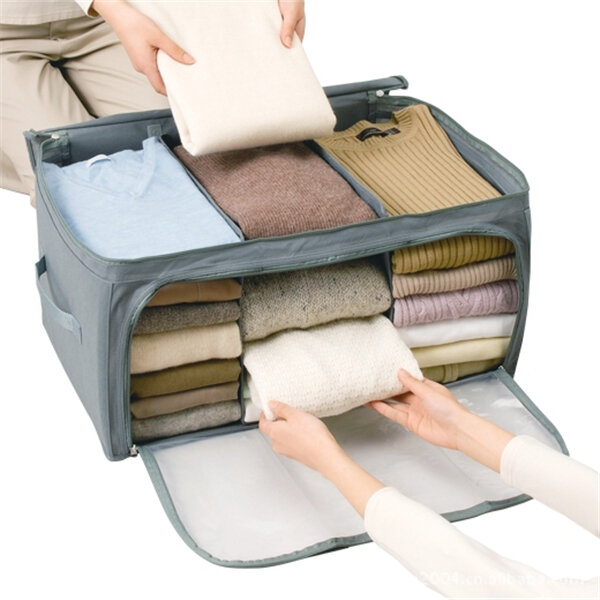 

Non-woven fabrics Clothes Quilt Storage Bags, Gray