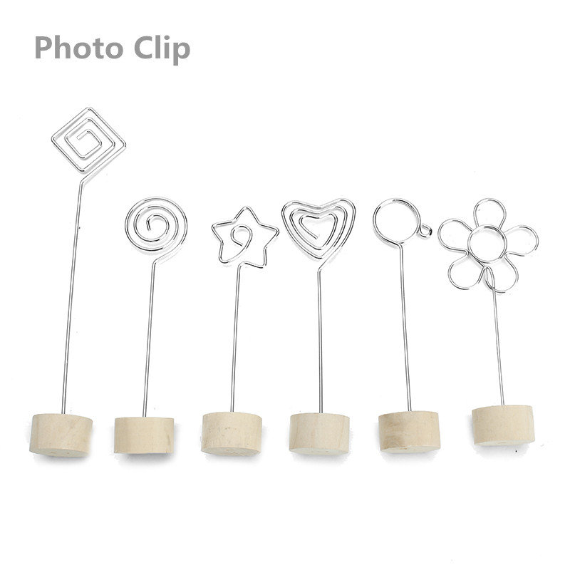 

Natural Wood Memo Pincer Clips Paper Photo Clip Holder Wooden Small Clamps Stand for Office Supplies, White