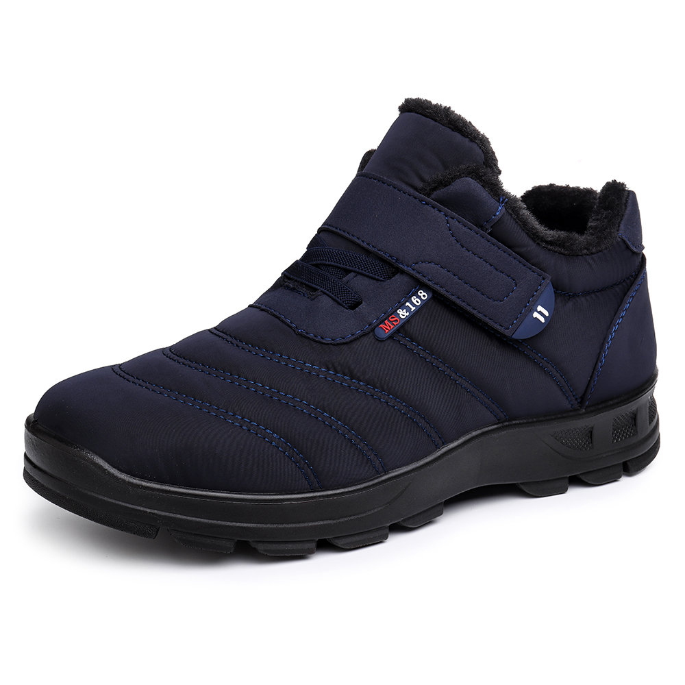 

Men Fabric Waterproof Casual Walking Sneakers, Blue black