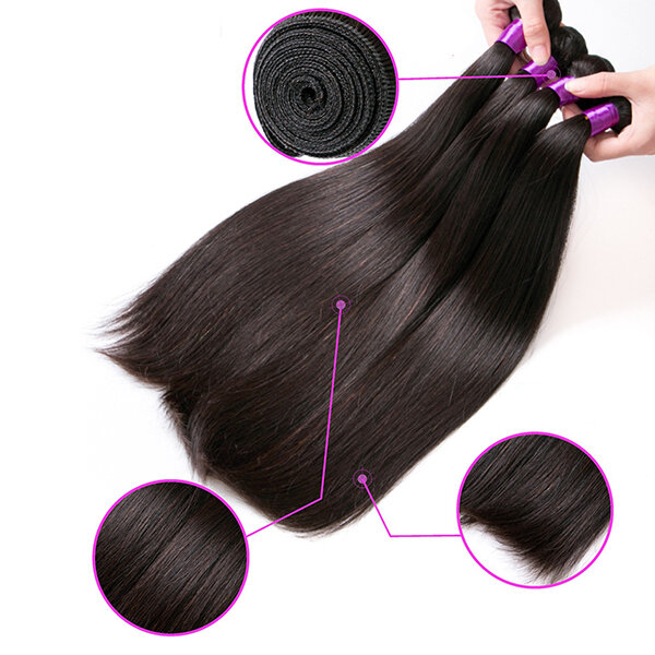 

Bundle Straight Hairs Extensions, Black