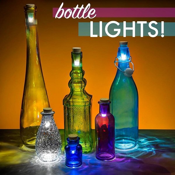 

LED Rechargeable Shiny Bottle Cap Cork Stopper Cap Lamp, White blue green purple warm white multicolor red
