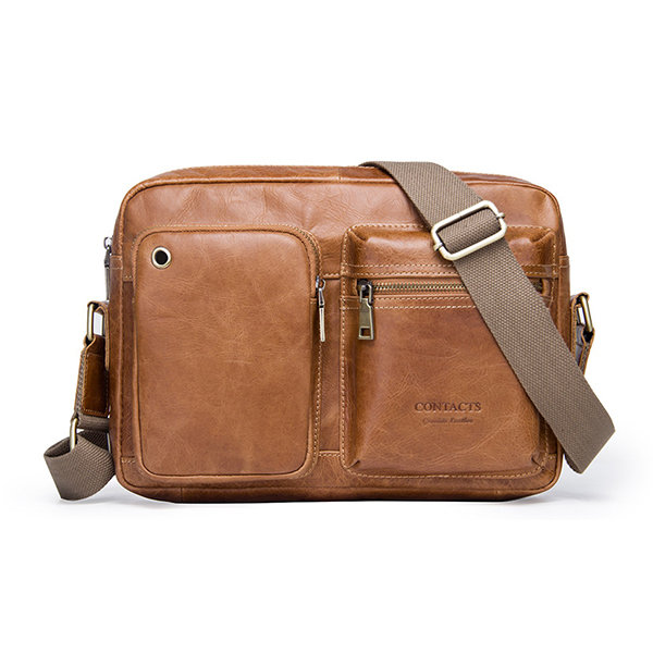

Genuine Leather Casual Shoulder Bag Crossbody Bag For Men